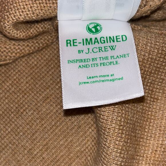 J.Crew 100% Cotton Sweater Blazer in Heather Camel Size Medium - Picture 8 of 9